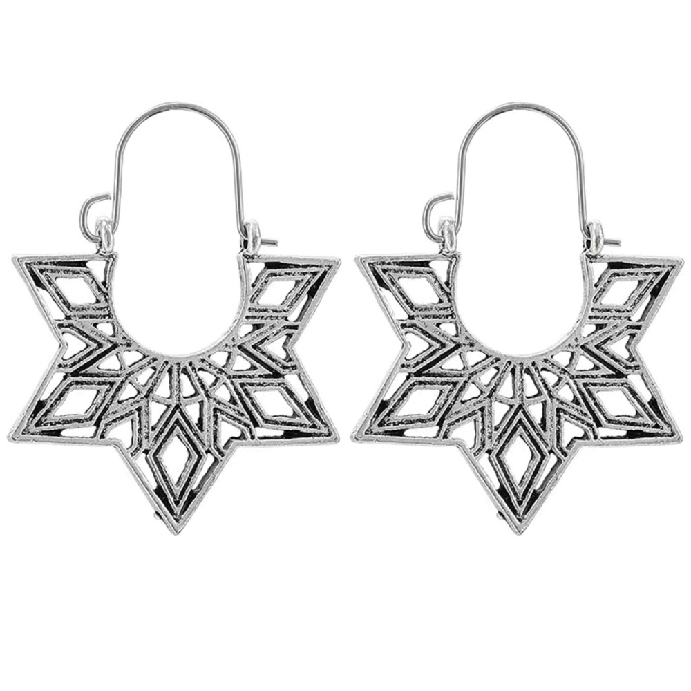 Geometric boho star earings